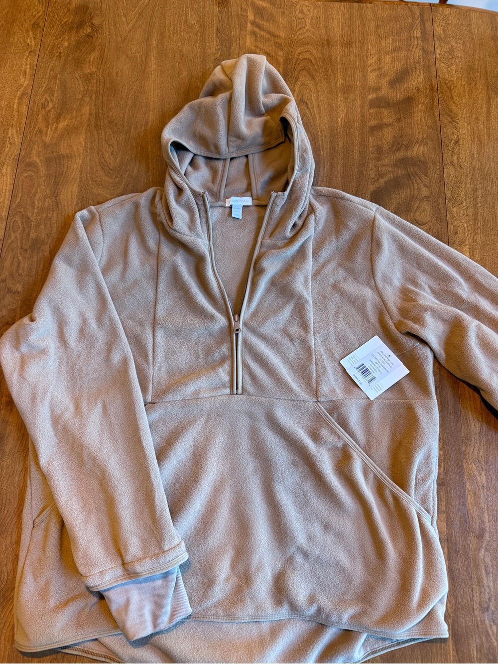 Beyond Yoga Women's Half-Zip Hoodie - Tan